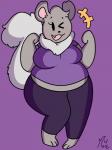 anthro belly big_belly big_breasts big_ears blush breasts clothed clothing female fluffy fluffy_tail fur hair overweight overweight_female solo tail midmort plum_(midmort) chinchilla chinchillid mammal rodent 3:4 digital_media_(artwork) hi_res