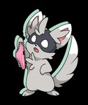 clothing confusion feral holding_clothing holding_object holding_panties holding_underwear male mask panties solo underwear honeytongue nintendo pokemon thief_minccino generation_5_pokemon minccino pokemon_(species) alpha_channel hi_res