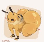 all_fours anthro big_butt blush bodily_fluids breath butt male solo sweat sweaty_body sweaty_butt sweaty_legs thick_thighs thorax jimmiezangoo latte_(jimmiezangoo) arthropod bee hornet hymenopteran insect vespid wasp hi_res