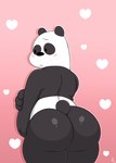 anthro big_butt blush bubble_butt butt male pink_background simple_background slightly_chubby slightly_chubby_male solo standing nt6969 cartoon_network we_bare_bears panda_(we_bare_bears) bear giant_panda mammal 2022 hi_res