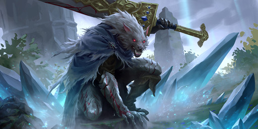 5_fingers anthro armor biped blood bodily_fluids detailed_background fangs fingers fur grey_body grey_fur humanoid_hands melee_weapon outside red_eyes ruins scar solo sword teeth weapon wang_herbie elden_ring fromsoftware blaidd_(elden_ring) canid canine canis mammal wolf 2022 2:1 colored digital_media_(artwork) digital_painting_(artwork) hi_res painting_(artwork) portrait