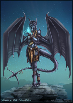 2_horns accessory anthro arm_spikes athletic athletic_anthro athletic_female blue_eyes bottomwear breasts claws clothed clothing dewclaw digitigrade elbow_spikes fantasy featureless_breasts female furgonomics grey_body grey_scales hand_on_hip hand_on_own_hip horn jewelry loincloth long_tail looking_at_viewer magic_user medium_breasts membrane_(anatomy) membranous_wings neck_spikes non-mammal_breasts outside pendant scales shaman shoulder_spikes smile smiling_at_viewer spiked_tail spikes spikes_(anatomy) tail tail_accessory text topless tribal_spellcaster ventral_scales wing_accessory wing_claws wings wristband dqueen european_mythology mythology dragon mythological_creature mythological_scalie scalie western_dragon 2014 artist_name hi_res