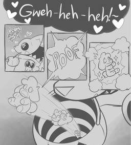 afterimage ambiguous_gender anthro candy candy_bucket dessert duo extreme_size_difference food food_transformation gummy_(food) heart_symbol mask poof_transformation size_difference spiral spiral_eyes telekinesis transformation jaybat11 hallow_(jaybat11) domestic_cat felid feline felis food_creature ghost mammal spirit digital_drawing_(artwork) digital_media_(artwork) english_description greyscale hi_res monochrome
