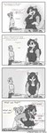 2021 absurd_res anthro bedroom_eyes big_breasts black_nose blush bottomwear breasts canid canine canis canisfidelis clothed clothing comic cucumber dialogue domestic_dog duo embrace english_text eye_through_hair eyebrow_through_hair eyebrows female floppy_ears food fruit grabbing_own_breast hair hand_in_pocket hand_on_breast hands_in_both_pockets heart_symbol hi_res holding_breast hug hugging_from_behind humor humphrey_(canisfidelis) kitchen_utensils knife long_hair looking_at_another looking_away looking_back looking_down male male/female mammal monochrome narrowed_eyes open_mouth pants plant pockets seashell_(canisfidelis) seductive shirt short_tail simple_background smile speech_bubble standing tail teeth text tomato tongue tongue_out tools topwear translucent translucent_hair vegetable