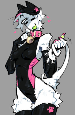 armwear bell bell_collar bodysuit breasts clothing collar elbow_gloves eyes_closed female female_humanoid fur gloves grabbing_own_tail grey_background hair handwear holding_own_tail holding_tail latex latex_armwear latex_bodysuit latex_clothing latex_elbow_gloves latex_gloves latex_handwear latex_legwear latex_skinsuit latex_thigh_highs legwear open_mouth short_hair simple_background skinsuit slim slim_female small_waist solo tail thick_thighs thigh_highs tight_clothing white_body white_fur wide_hips btascandalist humanoid mammal tailed_humanoid nonbinary_(lore)