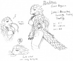 anthro big_breasts bodily_fluids breasts drooling eyes_closed female long_tongue saliva scales simple_background sleeping solo tail text tongue white_background illuminatii raima mammal pangolin english_text graphite_(artwork) monochrome traditional_media_(artwork)