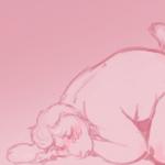 ahegao anthro female floppy_ears fur looking_pleasured slightly_chubby solo white_body white_fur sinisk undertale undertale_(series) toriel boss_monster_(undertale) bovid caprine mammal 1:1 hi_res pink_theme