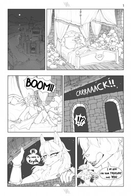 6_panel_comic anthro bed bedding bedroom blanket border castle crown dialogue duo extreme_size_difference eyes_closed female furniture headgear imminent_vore licking licking_lips licking_own_lips lying macro macro_anthro macro_female male male/female night on_back simple_background size_difference sleeping speech_bubble text tongue tongue_out waking_up white_background white_border allsonwa canid canine fox mammal comic english_text greyscale hi_res monochrome