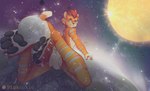 anthro butt cosmic_background galaxy holding_planet macro male pawpads paws solo terra_macro pinkookie absurd_res full-length_portrait hi_res portrait