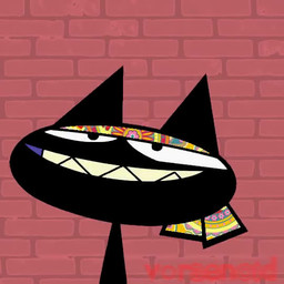 bedroom_eyes black_body chewing duo ears_up hypnotic_eyes male mawplay narrowed_eyes open_mouth oral_vore predator/prey purple_mouth seductive sharp_teeth smug teeth vore felid feline mammal animated short_playtime webm
