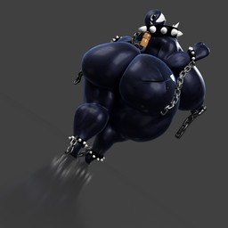 anthro big_breasts big_butt breasts butt chain collar female grey_background huge_breasts huge_butt hyper hyper_breasts hyper_butt nude simple_background solo spiked_collar spikes thick_thighs anm_0n samuel1234_bon_(modeler) mario_bros nintendo gigi_(thecoatl034) chain_chomp 1:1 3d_(artwork) digital_media_(artwork) hi_res