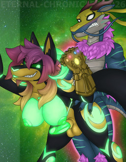 anal anal_penetration anthro balls curvy_figure curvy_horns duo genitals glowing glowing_eyes glowing_genitalia glowing_horn glowing_markings glowing_nipples glowing_penis gradient_hair gynomorph gynomorph/male gynomorph_penetrated hair horn infinity_gauntlet infinity_stone intersex intersex/male intersex_penetrated male male_penetrating male_penetrating_gynomorph male_penetrating_intersex markings muscular muscular_male nipples penetration penile penile_penetration penis penis_in_ass sex wide_hips eternal-chronicler mythology iron_fist_(marvel) yaang yasuyoshi_osamu canid canine dragon eastern_dragon fox hybrid mammal mythological_creature mythological_scalie scalie hi_res nonbinary_(lore)