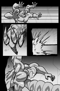 4_arms against_surface against_wall ambiguous_gender biped crash detailed_background fight headbutt male motion_blur motion_lines multi_arm multi_limb muscular muscular_humanoid muscular_male nipples ramming thick_thighs cuchuflin nintendo pokemon generation_1_pokemon generation_5_pokemon humanoid machamp pokemon_(species) scolipede 2025 absurd_res comic digital_drawing_(artwork) digital_media_(artwork) greyscale hi_res monochrome male_(lore)