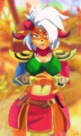 alternate_costume anthro big_breasts breasts female fur hair lipstick long_hair makeup midriff navel solo white_hair wide_hips basedmaskguy activision crash_bandicoot_(series) pirate_tawna hi_res