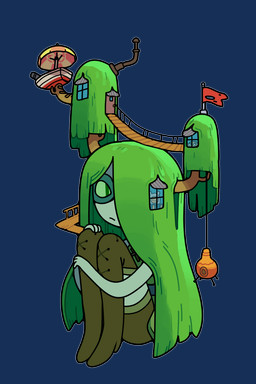 ambiguous_gender boat boots bottomwear bridge chimney clothed clothing door duo female flag footwear macro mask not_furry plant plant_hair pseudo_hair shoes shorts toony tree tree_house umbrella vehicle watercraft wearing_mask window discount-supervillain adventure_time cartoon_network finn_the_human huntress_wizard human humanoid mammal 2:3 alpha_channel digital_media_(artwork) hi_res