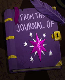 book bookmark cutie_mark feathers gold_(metal) journal lock not_furry paper purple_feather ribbons text zero_pictured cracklewink friendship_is_magic hasbro infection_au my_little_pony absurd_res comic english_text hi_res