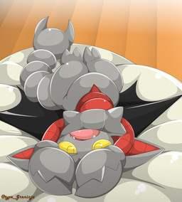 ambiguous_gender open_mouth solo type nintendo pokemon generation_4_pokemon gliscor pokemon_(species) 2015 hi_res