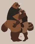 anthro anthro_on_anthro balls barefoot belly big_balls big_penis blep blush bodily_fluids bottomless bottomless_anthro bottomless_male butt claws clothed clothing duo eyes_closed eyewear feet foreskin frown fur genitals glans glasses grey_background half-closed_eyes half-erect hug huge_balls huge_penis humanoid_genitalia humanoid_penis leaf leg_grab male male/male narrowed_eyes overweight overweight_anthro overweight_male penis plantigrade saggy_balls shirt side_view simple_background size_difference smile standing sweat t-shirt thick_penis thick_thighs thigh_grab tongue tongue_out topwear tuft unretracted_foreskin whiskers roseonapot animal_crossing nintendo toast_(roseonapot) tom_nook_(animal_crossing) canid canine mammal raccoon_dog tanuki 2025 absurd_res hi_res signature