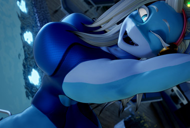 anthro athletic big_breasts blonde_eyebrows blonde_eyelashes blonde_hair blue_body blue_bodysuit blue_clothing blue_eyes blue_skinsuit bodysuit breasts clothed clothed_anthro clothed_female clothing curvy_figure eyebrows eyelashes female female_anthro glistening glistening_eyes hair hand_behind_head hands_behind_head looking_at_viewer multicolored_body muscular muscular_anthro muscular_female night open_mouth open_smile skinsuit smile solo swimming_pool swimwear thick_thighs tight_clothing toned_body toned_female topwear two_tone_body 777bronzestar samzan_(modeler) my_hero_academia ippan_josei mammal quirked_human_(my_hero_academia) 3d_(artwork) blender_(artwork) blender_eevee_(artwork) digital_media_(artwork) hi_res