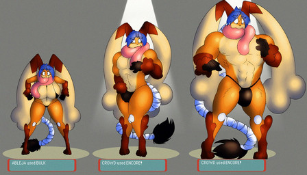 anthro base_one_layout basic_sequence big_breasts biped blue_hair body_size_growth breasts bulge bulge_growth clothed clothing female ftm_transformation gender_transformation growth gui hair linear_sequence long_tongue looking_at_viewer male masculinization muscle_growth muscular muscular_anthro navel one_row_layout pokemon_move size_transformation solo standing surprised three_frame_image three_frame_sequence tongue topless transformation transformation_sequence dracojeff nintendo pokemon able_ellis animate_inanimate generation_4_pokemon generation_6_pokemon greninja hybrid hybrid_pokemon living_clothing living_costume living_fursuit lopunny pokemon_(species) 2019 sequence