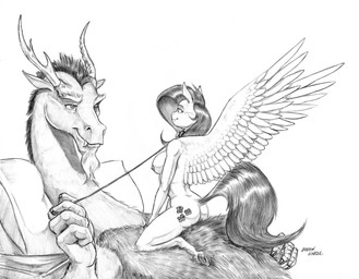 4_fingers anthro anthrofied bdsm beard breasts claws collar cowgirl_position cutie_mark duo eye_contact facial_hair fangs feathered_wings feathers female female_on_top fingers from_front_position fur half-closed_eyes holding_leash holding_object hooves horn imminent_sex leash looking_at_another lying male male/female narrowed_eyes nipples nude on_back on_bottom on_top petplay pillow roleplay sex side_boob simple_background size_difference smile spread_wings straddling tail tail_tuft teeth toe_claws tuft underhoof white_background wings baron_engel friendship_is_magic hasbro my_little_pony mythology discord_(mlp) fluttershy_(mlp) chimera draconequus equid equine mammal mythological_creature mythological_equine pegasus 2019 graphite_(artwork) greyscale monochrome traditional_media_(artwork)
