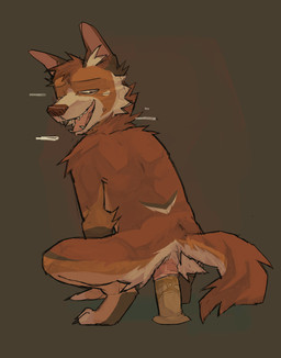 anal anal_masturbation anal_penetration anthro butt butt_focus dildo dildo_in_ass dildo_insertion dildo_sitting fur gaping looking_back male masturbation object_in_ass penetration sex_toy sex_toy_in_ass sex_toy_insertion simple_background solo toying_self openfracturesday canid canine canis coyote mammal absurd_res digital_media_(artwork) hi_res