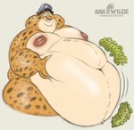 anthro areola belly belly_grab big_belly clothing fur hat hat_only headgear headgear_only headwear headwear_only holding_belly male markings moobs morbidly_obese morbidly_obese_anthro morbidly_obese_male mostly_nude mouth_closed navel nipples obese obese_anthro obese_male overweight overweight_anthro overweight_male police police_hat rumbling_stomach smile solo sound_effects spots spotted_body spotted_fur text whiskers wide_eyed husky2paws disney zootopia benjamin_clawhauser cheetah felid feline mammal 2025 half-length_portrait hi_res portrait signature