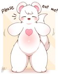 3_toes :3 ambiguous_anthro ambiguous_gender anthro belly biped blush blush_lines border chest_markings chibi dialogue emanata eyes_closed featureless_crotch featureless_hands feet fluffy fluffy_tail front_view fur head_tuft heart_(marking) kemono markings monotone_tail multicolored_body multicolored_fur nude open_:3 open_mouth open_smile pink_body pink_fur pink_inner_ear pink_markings red_tongue simple_background slightly_chubby slightly_chubby_ambiguous slightly_chubby_anthro smile solo standing tail talking_to_viewer text toes tongue tuft two_tone_body two_tone_fur uvula vore_request white_body white_border white_ears white_fur white_tail willing_prey takisan_oekaki taki_(takisan_oekaki) herpestid mammal mongoose 2024 colored digital_media_(artwork) english_text full-length_portrait hi_res portrait shaded signature