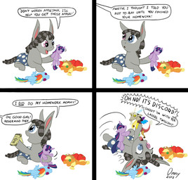 apple applejack_(mlp) blue_eyes clothed clothing comic cub dialogue discord_(mlp) donkey draconequus english_text equine female feral friendship_is_magic fruit fur grey_fur hair half-dressed heterochromia horse mammal my_little_pony omny87 paper plain_background plushie pony purple_eyes rainbow_dash_(mlp) smartypants_(mlp) solo text topless twilight_sparkle_(mlp) two_tone_hair white_background young
Rating: Safe
Score: 22
User: Granberia
Date: September 22, 2012 apple applejack_(mlp) blue_eyes clothed clothing comic cub dialogue discord_(mlp) donkey draconequus english_text equine female feral friendship_is_magic fruit fur grey_fur hair half-dressed heterochromia horse mammal my_little_pony omny87 paper plain_background plushie pony purple_eyes rainbow_dash_(mlp) smartypants_(mlp) solo text topless twilight_sparkle_(mlp) two_tone_hair white_background young
Rating: Safe
Score: 22
User: Granberia
Date: September 22, 2012
