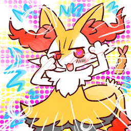 ambiguous_anthro ambiguous_gender anthro biped blush focus_lines food front_view looking_at_viewer open_:3 open_mouth shrimp_(food) snout solo spiral_pupils standing annyui0611 nintendo pokemon braixen canid generation_6_pokemon mammal pokemon_(species) 1:1 2022 digital_drawing_(artwork) digital_media_(artwork) hi_res japanese_description portrait three-quarter_portrait translated_description