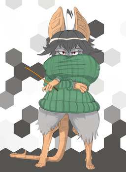 angry anthro big_breasts breasts clothing female huge_breasts looking_down nipple_outline shortstack solo sweater thick_thighs topwear wide_hips duplicatename dr._matilda_vickers mammal murid murine rat rodent hi_res