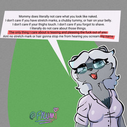breasts cleavage cleavage_cutout clothed clothing coat cutout eyewear female glasses hair lab_coat open_mouth open_smile profanity simple_background smile smug_face text topwear wearing_glasses white_hair conditional_dnp fylumi femlumi_(fylumi) domestic_ferret mammal mustelid musteline true_musteline weasel 1:1 cel_shading english_text hi_res shaded