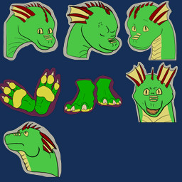 back_spikes feral fin paws spikes spikes_(anatomy) sticker_pack kaisho_(artist) mythology kaisho_charakter dragon mythological_creature mythological_scalie scalie 1:1 alpha_channel hi_res portrait
