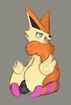 anthro big_butt big_penis blue_eyes blue_sclera butt butt_wings clothed clothing fangs femboy fur genitals grey_background hot_dogging legwear looking_at_viewer looking_back male multicolored_body multicolored_fur open_mouth orange_body orange_fur pattern_clothing pattern_legwear pattern_stockings penis presenting presenting_hindquarters rear_view scarf sex simple_background solo stockings striped_clothing striped_legwear striped_stockings stripes tan_body tan_fur teeth topless two_tone_body two_tone_fur unusual_wing_placement white_eyes wings unknown_artist nintendo pokemon fan_character vandan_(svric) generation_5_pokemon legendary_pokemon pokemon_(species) victini 2020 absurd_res hi_res