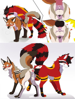 anal anal_knotting anal_penetration animal_genitalia animal_penis anus ass_to_ass backsack balls blush bodily_fluids canine_genitalia canine_penis chastity_cage chastity_device close-up cum cum_drip cum_from_ass cum_in_ass cum_inside doggystyle dripping duo erection feral feral_on_feral feral_penetrated feral_penetrating feral_penetrating_feral from_behind_position genital_fluids genitals heart_symbol humping knot knot_root knotted_penis knotting looking_at_viewer male male/male male_penetrated male_penetrating male_penetrating_male pawpads paws penetration penile penile_penetration penis reverse_doggystyle sex sheath top_hole tying gushoafterdark akira_(character) forlore_(character) canid canine canis coyote fox hybrid mammal procyonid raccoon wolf hi_res