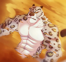 abs anthro biceps black_eyebrows brown_nose chest_tuft eyebrows fangs fur looking_at_viewer male markings muscular navel nude pecs red_eyes small_ears solo spots spotted_body spotted_fur tail teeth tuft whiskers yellow_sclera thediyemi dreamworks kung_fu_panda tai_lung_(kung_fu_panda) felid mammal pantherine snow_leopard colored digital_drawing_(artwork) digital_media_(artwork) hi_res shaded
