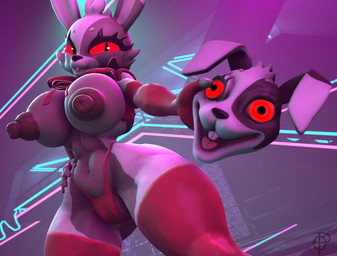 abs anthro areola armwear big_areola big_breasts black_eyes breasts brown_body brown_fur clothed clothing curvy_figure elbow_gloves eyelashes female fingerless_gloves fur gloves hand_on_hip hand_on_own_hip handwear hourglass_figure huge_areola huge_breasts huge_hips huge_thighs inside legwear looking_at_viewer mask multicolored_body multicolored_fur nipples open_mouth open_smile puffy_nipples red_clothing red_gloves red_handwear red_legwear red_sclera red_stockings red_thong red_underwear small_waist smile solo stockings thick_thighs thong topless topless_anthro topless_female two_tone_body two_tone_fur underwear voluptuous voluptuous_anthro voluptuous_female white_body white_fur wide_hipped_anthro wide_hipped_female wide_hips ordinary_pictures kabalmystic_(modeler) luiske476_(modeler) five_nights_at_freddy's five_nights_at_freddy's:_security_breach scottgames steel_wool_studios vanny_(fnaf) lagomorph leporid mammal rabbit 2025 3d_(artwork) digital_media_(artwork) source_filmmaker_(artwork) watermark