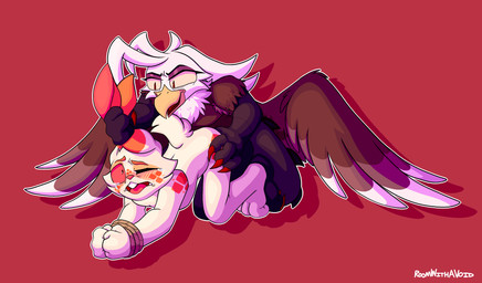 all_fours anthro bdsm blush bodily_fluids bondage bound butt butt_grab crying duo forced grabbing_both_ears hand_on_butt looking_at_viewer rape sex spread_wings tears wings roomwithavoid mythology patches_(roomwithavoid) thirio_(roomwithavoid) avian dragon gryphon hybrid lagomorph leporid mammal mythological_avian mythological_creature mythological_scalie rabbit scalie absurd_res hi_res