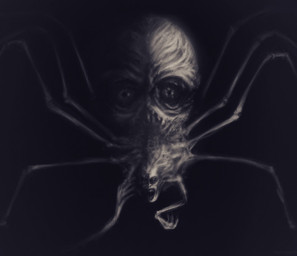 8_legs arthropod_abdomen black_background body_horror creepy front_view horror_(theme) looking_at_viewer open_mouth simple_background solo split_form thin_legs louceph cthulhu_mythos h._p._lovecraft arachnid arachnid_taur arthropod arthropod_taur monster spider spider_taur taur 2018 digital_media_(artwork) digital_painting_(artwork) english_description hi_res monochrome painting_(artwork) female_(lore)