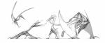 armor claws feral flying membrane_(anatomy) membranous_wings roaring scales simple_background solo tongue white_background wings worried unknown_artist the_isle azhdarchid prehistoric_species pterosaur quetzalcoatlus reptile scalie absurd_res hi_res monochrome official_art