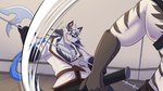 action_pose action_scene anthro eyewear fight fighting_pose glasses halberd male melee_weapon motion_lines polearm pose weapon shirokoi temptations_ballad_(visual_novel) marrow_(temptations_ballad) sidd_(temptations_ballad) badger hyena mammal mustelid musteline striped_hyena hi_res