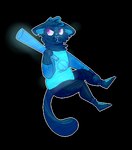 2017 alpha_channel angry anthro blue_body blue_fur bottomwear clothed clothing digital_media_(artwork) domestic_cat ears_down felid feline felis female female_anthro flat_chested footwear full-length_portrait fully_clothed fur glowing handpaw head_tuft holding_baseball_bat jaspering low_res mae_borowski mammal narrowed_eyes night_in_the_woods notched_ear outline pants paws pink_eyes pivoted_ears pixel_(artwork) portrait restricted_palette shaded shirt shoes simple_background slightly_chubby slightly_chubby_anthro slightly_chubby_female solo tail topwear transparent_background tuft whisker_spots white_outline