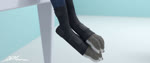 3_toes anthro clothing depth_of_field feet female foot_shot furniture paws solo table toes bdanimare disney zootopia judy_hopps lagomorph leporid mammal rabbit 2016 3d_(artwork) 3d_animation animated digital_media_(artwork) hi_res loop no_sound short_playtime webm