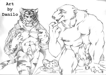 abs balls bear biceps clothing dildo feline furryrevolution gay imminent_sex lube male mammal muscles necktie nipples nude pecs penis polar_bear pose sex_toy shirt text tiger undressing
Rating: Explicit
Score: 4
User: Vinea
Date: February 27, 2014