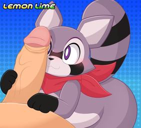 anthro anthro_focus blue_background blush blush_lines butt clothed clothed/nude clothing duo erection faceless_character faceless_human faceless_male genitals hand_on_penis human_on_anthro humanoid_genitalia humanoid_penis imminent_fellatio imminent_oral imminent_sex interspecies kerchief larger_human larger_male looking_at_genitalia looking_at_penis male male/male neckerchief neckwear nude penis purple_body raised_tail red_kerchief red_neckerchief simple_background size_difference smile solo_focus tail thick_thighs vein veiny_penis wide_hips lemonlime indigo_park rambley_raccoon human mammal procyonid raccoon 2025 digital_media_(artwork) hi_res signature