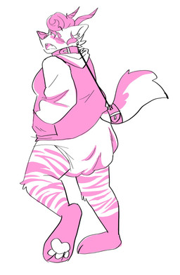 3_toes accessory anthro blush blush_lines bound breasts clothed clothing collar curly_hair diaper fangs feces feet female frown fur furgonomics hair hand_in_pocket head_horn hoodie horn leg_markings looking_back markings on_one_leg open_frown open_mouth pawpads pockets simple_background socks_(marking) soiled_diaper soiling solo standing striped_body striped_fur stripes tail tail_accessory tail_collar tail_leash tail_tied teeth three-quarter_view toes topwear two_tone_hoodie two_tone_tail unclean_diaper used_diaper wearing_diaper white_background white_diaper slusheep mythology bri_(kalash) canid canid_demon canine demon hellhound hyena mammal mythological_canine mythological_creature 2020 full-length_portrait hi_res portrait restricted_palette trans_(lore) trans_woman_(lore)