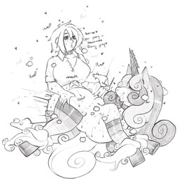 ambiguous_gender bodily_fluids bottomwear bottomwear_down butt butt_grab clothed clothing collar collared_shirt duo feral footwear gynomorph hair hand_on_butt hooves horn intersex interspecies knee_highs knee_socks legwear motion_lines onomatopoeia pants pants_down partially_clothed pokephilia polo_shirt pounding_ass shirt socks sound_effects sweat text tied_shirt tongue tongue_out topwear demedemedemead nintendo pokemon galarian_form galarian_rapidash generation_8_pokemon humanoid pokemon_(species) regional_form_(pokemon) hi_res