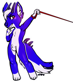 animal_genitalia anthro balls biped blush femboy fully_sheathed fur genitals horn leash leash_pull male offscreen_character sheath solo spikes standing tail arh mythology dragon furred_dragon furred_scalie mythological_creature mythological_scalie scalie digital_media_(artwork) full-length_portrait portrait