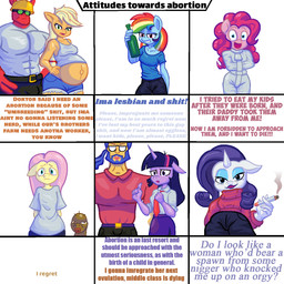 abs accessory anthro blonde_hair blue_body blue_hair bottle clothing container duo female group hair homophobia humor insane looking_at_viewer makeup male male/female mge multicolored_hair muscular muscular_male necktie office_lady open_mouth pregnant pregnant_female racial_slur racism rainbow_hair redneck restraints simple_background slur smoking solo stereotype straitjacket sweater text topwear white_background horryhane friendship_is_magic hasbro my_little_pony team_fortress_2 valve applejack_(mlp) big_macintosh_(mlp) engineer_(team_fortress_2) flash_sentry_(mlp) pinkie_pie_(mlp) rainbow_dash_(mlp) rarity_(mlp) twilight_sparkle_(mlp) equid mammal 1:1 english_text hi_res incest_(lore)