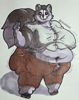 anthro bodily_fluids bone bone_mask clothing female lactating lactating_through_clothing mask obese obese_anthro obese_female office_clothing office_lady overweight overweight_anthro overweight_female skull skull_mask wet wet_clothing chonknyx chonkynyx mammal mephitid skunk absurd_res hi_res